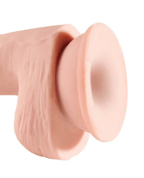 Pipedream Products Dildos King Cock Triple Density 5 inches Cock with Balls Beige Dildo