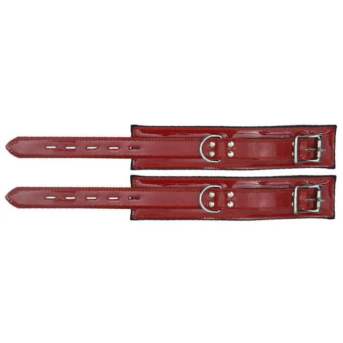 Restraints Zorba International Zorba Lockable Patent Leather Wrist Cuffs