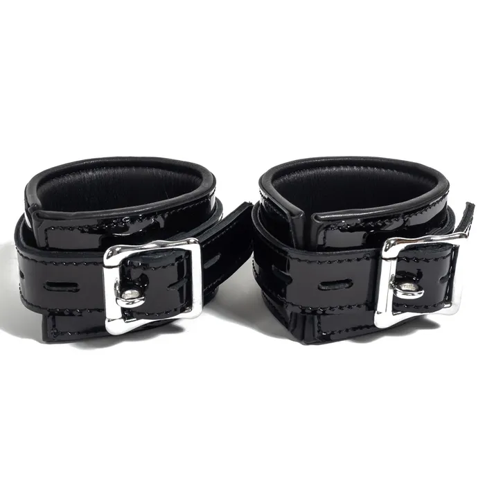 Restraints Zorba International Zorba Lockable Patent Leather Wrist Cuffs