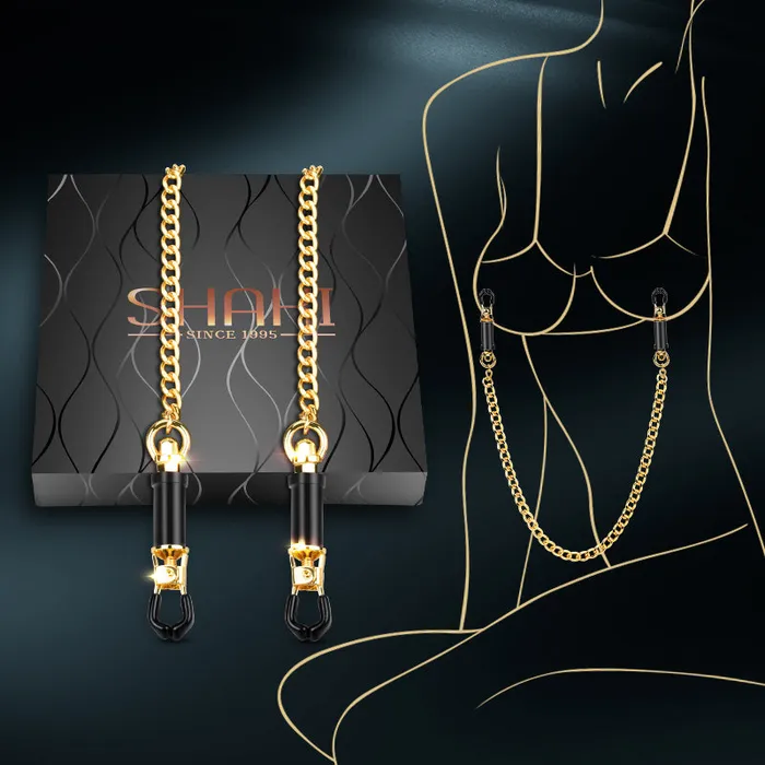 Shaki Nipple Clitoral Toys Shaki Golden Chain Nipple Clamps Shaki Nipple Clitoral Toys Shaki Golden Chain Nipple Clamps