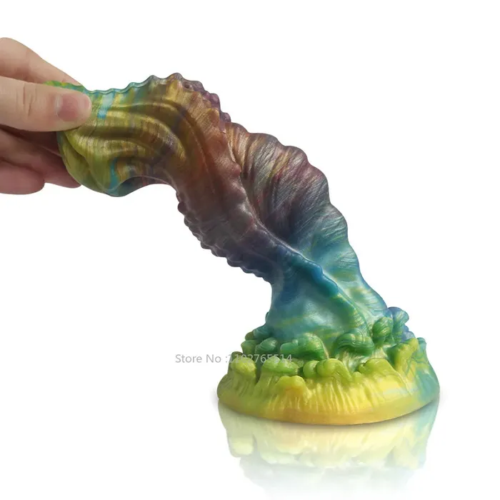 Alien Monster Dildo Butt Plug Luminous Silicone Anal Dildo Male Female Sex Toys Domlust Anal