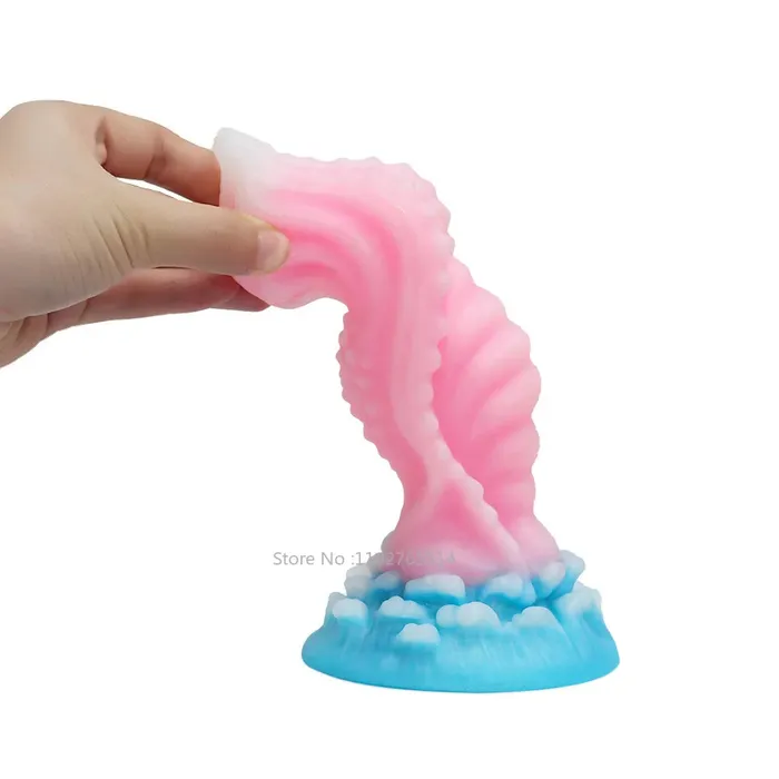 Alien Monster Dildo Butt Plug Luminous Silicone Anal Dildo Male Female Sex Toys Domlust Anal