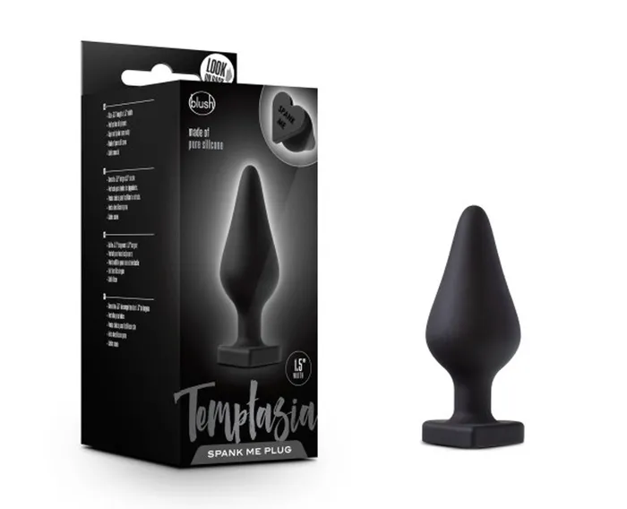 Blush Novelties Anal Temptasia Spank Me Butt Plug Black