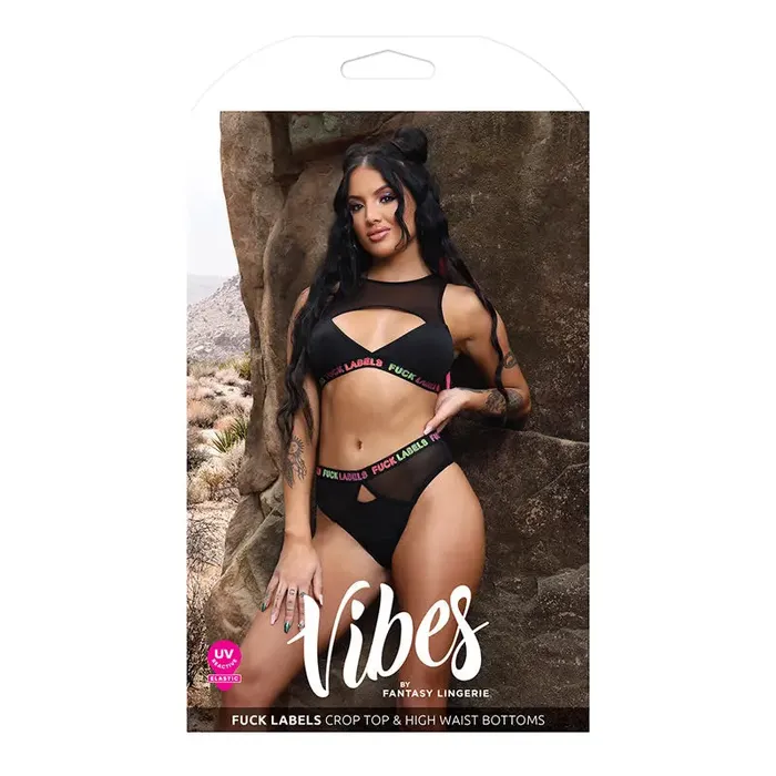 Fantasy Lingerie Vibrators Fantasy Lingerie Vibes Fuck Labels Keyhole Top HighWaist Bottoms Black LXL Fantasy Lingerie Vibrators Fantasy Lingerie Vibes Fuck Labels Keyhole Top HighWaist Bottoms Black LXL