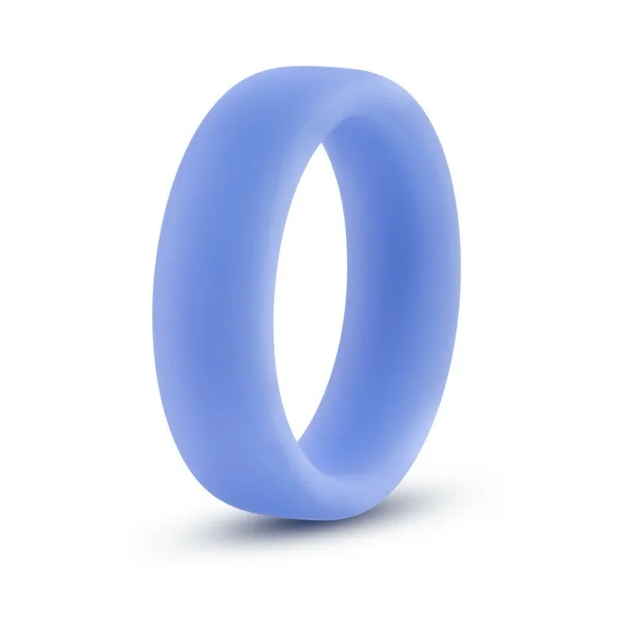 Performance Silicone Glo Cock Ring Blue Glow Blush Male Sex Toys Performance Silicone Glo Cock Ring Blue Glow Blush Male Sex Toys