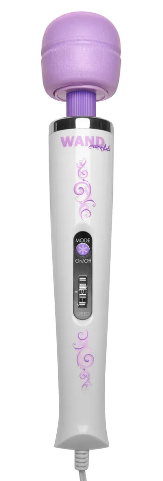 XR Brands Wand Essentials Vibrators 8 Speed 8 Function Wand 110v Purple XR Brands Wand Essentials Vibrators 8 Speed 8 Function Wand 110v Purple